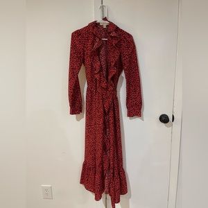 Michael Kors floral maxi wrap dress
